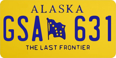 AK license plate GSA631