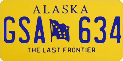 AK license plate GSA634