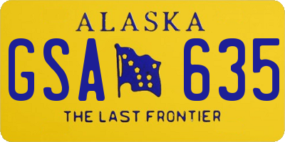 AK license plate GSA635