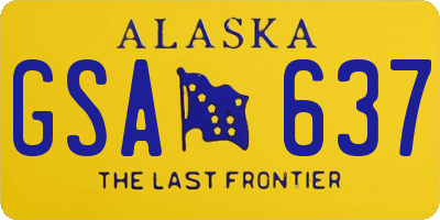 AK license plate GSA637
