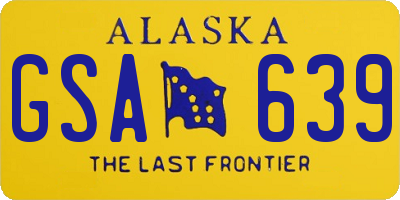AK license plate GSA639