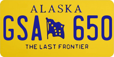 AK license plate GSA650
