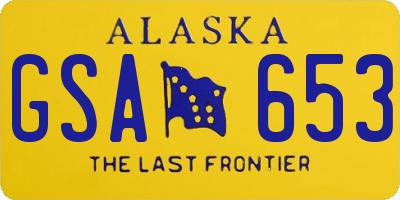 AK license plate GSA653