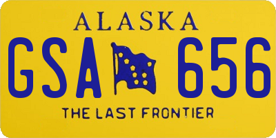 AK license plate GSA656