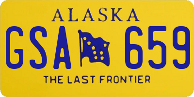 AK license plate GSA659