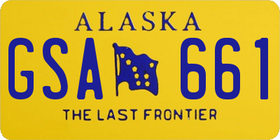 AK license plate GSA661