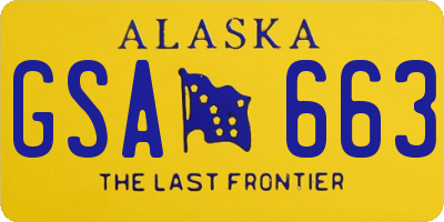 AK license plate GSA663