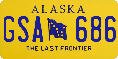 AK license plate GSA686