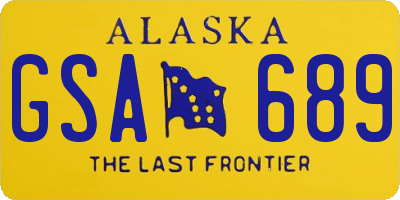 AK license plate GSA689