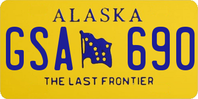 AK license plate GSA690