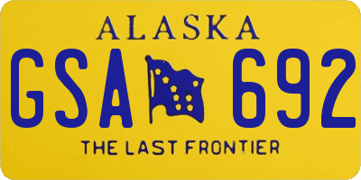 AK license plate GSA692