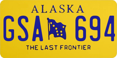 AK license plate GSA694