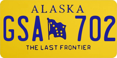 AK license plate GSA702