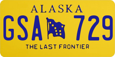 AK license plate GSA729