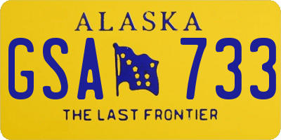 AK license plate GSA733