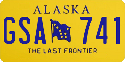 AK license plate GSA741