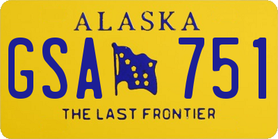 AK license plate GSA751