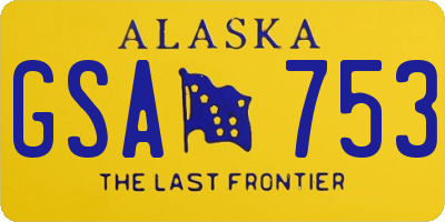 AK license plate GSA753