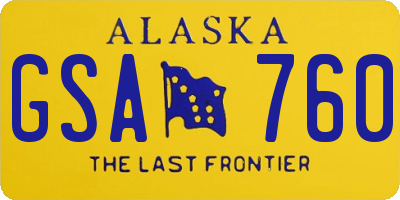 AK license plate GSA760