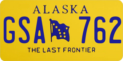 AK license plate GSA762