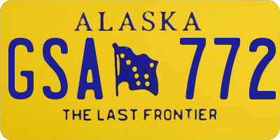 AK license plate GSA772