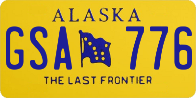 AK license plate GSA776