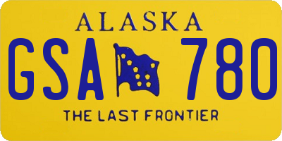 AK license plate GSA780