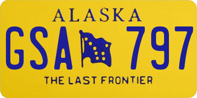 AK license plate GSA797
