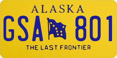 AK license plate GSA801