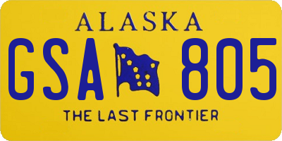 AK license plate GSA805