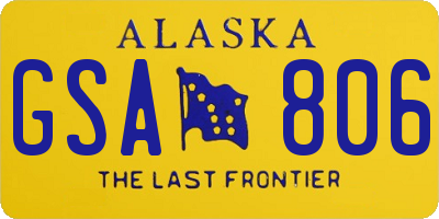 AK license plate GSA806