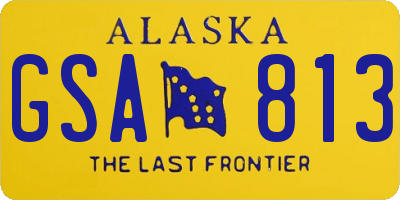AK license plate GSA813