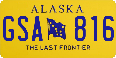 AK license plate GSA816