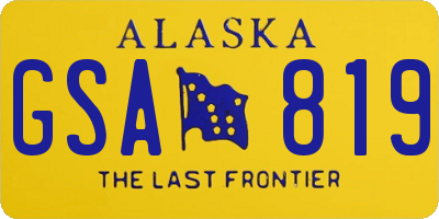 AK license plate GSA819