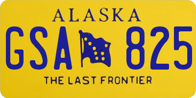 AK license plate GSA825