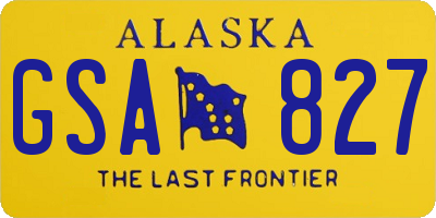 AK license plate GSA827