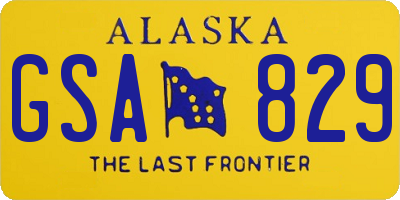 AK license plate GSA829