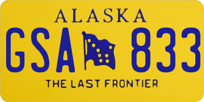 AK license plate GSA833