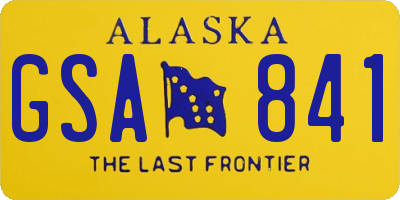 AK license plate GSA841