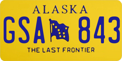 AK license plate GSA843