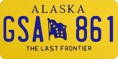 AK license plate GSA861