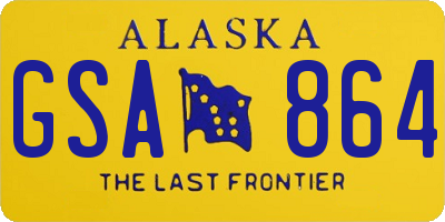 AK license plate GSA864