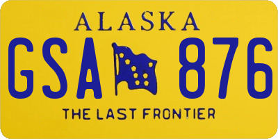 AK license plate GSA876