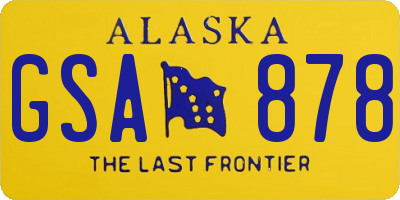 AK license plate GSA878