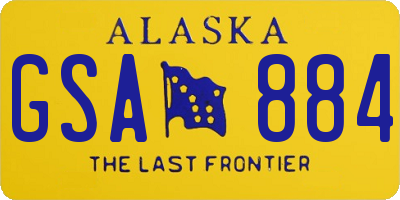 AK license plate GSA884