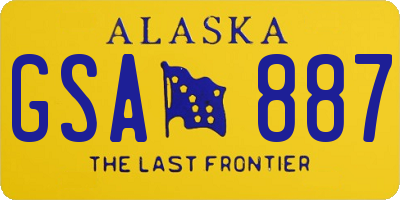 AK license plate GSA887