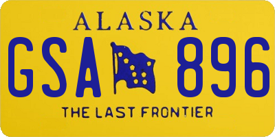 AK license plate GSA896