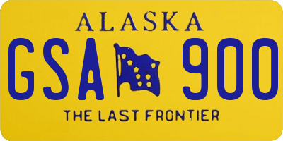 AK license plate GSA900