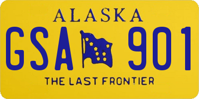 AK license plate GSA901