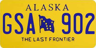 AK license plate GSA902